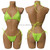 S573 Factory Supply Full Rhinestone Swimwear Swimsuit Two Pieces Sexy Bikini Neon Green Crystal Swimming Bathing Suit for Girl