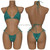 S573 Factory Supply Full Rhinestone Swimwear Swimsuit Two Pieces Sexy Bikini Neon Green Crystal Swimming Bathing Suit for Girl
