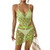 Hollow Out Crochet Bikini Two-Piece Cover Up Shirt Womens' Swimwear Set Sequin Splicing Vacation Beach Set Summer Swimsuits
