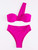 Asymmetric One Shoulder Bikinis Female Swimsuit High Waist Bikini Women Swimwear Two-pieces Bikini Set Bather Bathing Suit Swim