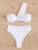 Asymmetric One Shoulder Bikinis Female Swimsuit High Waist Bikini Women Swimwear Two-pieces Bikini Set Bather Bathing Suit Swim