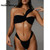 Nadanbao Sexy Halter Solid color Bikini Set Women's Swimsuit Two-piece Triangle Thong Swimwear Bathing Suit Brazilian Biquinis