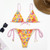 sexy flower print triangle bikinis sets two pieces side tie swimsuit thong Swimwear Biquini conjunto de bikini tankini beachwear