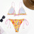 sexy flower print triangle bikinis sets two pieces side tie swimsuit thong Swimwear Biquini conjunto de bikini tankini beachwear