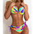 Rainbow Sexy Bikinis Female Swimsuits Women Swimwear Push Up Swim Wear Bathing Suits Brazilian Bikini Set Beachwear Pool Bather