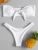 Sexy Women's Ribbed Tube Top Bikini Set White Swimsuit for Women Biquini Traje De Bano Pants Bikini Badeanzug Micro Bikini