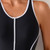 Ladies One-Piece Swimwear Contrast Color Zipper Sport Bathing Suits Slim Fit Belly Covering Bikini 1 Piece Competitive Swimsuits