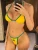 G-string Thong Brazilian Bikini Women Swimwear Female Swimsuit Two-pieces Bikini set Bather Brasil Flag Bathing Suit V6092