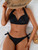 Summer Fashion Solid Color Strap Bikini Anti-Wrinkle Comfortable Swimsuit Perfect Beachwear for Pool Party And Sunbathing