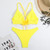 2026 V Neck Two Piece Solid Bikini Back String Women Swimwear Female Swimsuit Bathers Bathing Swimming Suit Beachwear Summer