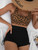Vintage Leopard Print Bikini Women Metal Ring Hollow Backless Drawstring High Waist Swimsuit 2025 Beach Bathing Suit Swimwear