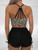 Vintage Leopard Print Bikini Women Metal Ring Hollow Backless Drawstring High Waist Swimsuit 2025 Beach Bathing Suit Swimwear