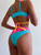S -XL Splicing Bikini Female Swimsuit Women Swimwear Two-piece Bikini set Asymmetric Mid Waist Bather Bathing Suit Swim V2423