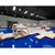Inflatable Floating Sun Deck Floating Island Lounge Party Leisure Platform Inflatable Floating Party Dock With Tents