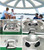 Inflatable Floating Sun Deck Floating Island Lounge Party Leisure Platform Inflatable Floating Party Dock With Tents
