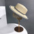 Summer  Big Brim Sun Hat Women's French Fisherman Cap Fashion Pearl Chain Flat Cap Sunshade Sunscreen Straw Hats