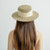 Women's Summer Sun Hat 100% Natural Straw Flat Top Caps Elegant Ladies Boater Hats Handmade Sun Protection Beach Outdoor Caps