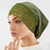 Lace edge headscarf hat for women, solid color simple pullover hat, soft, comfortable, breathable