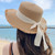 Korean Bow Straw Hat for Women Outdoor Beach Wide Brim Sun Visor Cap  Summer Vacation Sunshade Female Panama Hats