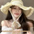 Sweet Lace Sun Hat Women Summer Hollow Straw Hat Outdoor Travel Sun Cap Beach Sunscreen Hat Sweet Fisherman's Cap