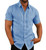 Mens Custom Shirt Fashion Stripes Print Short Sleeve Summer Shirt Men Turn-down Collar Button Casual Blouse Top