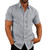 Mens Custom Shirt Fashion Stripes Print Short Sleeve Summer Shirt Men Turn-down Collar Button Casual Blouse Top