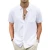 Men's Lightweight Hawaiian Shirts Cotton Linen Breathable Short Sleeve Shirts Vacation Beach Casual Summer Men Tops with Pocket