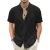 Men's Lightweight Hawaiian Shirts Cotton Linen Breathable Short Sleeve Shirts Vacation Beach Casual Summer Men Tops with Pocket