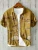 Linen Shirt for Men, 3D Print, Retro Japanese Art, Short Sleeve, Flip Collar, Casual Hawaii, Loose Beach Top, Pond, Fish, New,