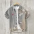 Linen Shirt for Men, 3D Print, Retro Japanese Art, Short Sleeve, Flip Collar, Casual Hawaii, Loose Beach Top, Pond, Fish, New,