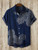 Linen Shirt for Men, 3D Print, Retro Japanese Art, Short Sleeve, Flip Collar, Casual Hawaii, Loose Beach Top, Pond, Fish, New,
