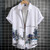 Simple Men's Shirts 3d Patchwork Printing High-Quality Clothing Short Sleeve Beach Party Hawaiian
