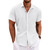 Summer Cotton Linen Shirts for Men Casual Short Sleeved Shirts Blouses Solid Turn-Down Collar Formal Beach Shirts Male Clothing