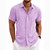 Summer Cotton Linen Shirts for Men Casual Short Sleeved Shirts Blouses Solid Turn-Down Collar Formal Beach Shirts Male Clothing