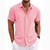 Summer Cotton Linen Shirts for Men Casual Short Sleeved Shirts Blouses Solid Turn-Down Collar Formal Beach Shirts Male Clothing