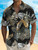 Hawaiian Plant Golden Leaves 3D Print Men's hawaiian Shirt Outdoor Street Casual Summer Turndown Short Sleeve Polyester Shirt