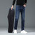 New Winter Men Fleece Warm Jeans Classic Style Business Casual Thicken Velvet Slim Denim Pants Brand Trousers Male Size 28-42
