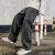 Fashion Men's Solid Color Drape Jeans Loose Straight Korean Vintage High Street Hip-hop Y2K Casual Daily Dragging Wide-leg Pants