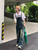 Cleanfit Retro American Sle Men's Denim Overalls Loose Straight Leg Patchwork Jeans Vintage Waed Trendy Casual Trousers