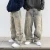 Men Baggy Aesthetic Streetwear Jeans Male Retro Fashion Wide Leg Denim Pants Graphic Embroidered Designer Hip Pop Denim Trousers