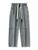 2024 New Retro Blue Men's Jeans Large Size String Banding Wide Leg Denim Pants Cotton Casual Straight Jean Trousers 6XL 7XL 8XL