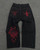 Y2K Jeans Mens Hip Hop Retro Skull Embroidery Washed Baggy Denim Pants New Straight Casual Loose Wide Leg Trouser Streetwear