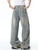  Men's Baggy Jeans Blue Personalized Fashion Straight Wide-leg Pants Male Streetwear Vintage Casual Denim Trousers