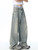  Men's Baggy Jeans Blue Personalized Fashion Straight Wide-leg Pants Male Streetwear Vintage Casual Denim Trousers