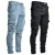 Botvotee Skinny Men Jeans Denim Cargo Pants Wash Black Blue Multi Pockets Casual Mid Waist Trousers Slim Fit Daily Wear Joggers