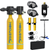 HECUIOI Mini Scuba Tank Diving Equipment 0.5L Outdoor Oxygen Scuba Diving Tank 5-10 Minutes Cylinder Snorkeling Set Hand Pump