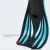Swimming Fins Snorkel Diving Fins Short Swim Flippers for Training Adjustable Buckles Open Heel Scuba Swim Equipped Adult Fins