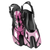Snorkel Fins Swim Fins Adjustable Buckles Swimming Flippers Short Silicone Scuba Diving Shoes Open Heel Travel Size Beginners