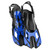 Snorkel Fins Swim Fins Adjustable Buckles Swimming Flippers Short Silicone Scuba Diving Shoes Open Heel Travel Size Beginners