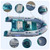 12ft Fiberglass Center Console Fishing Boat Hypalon Rib for Drifting Outdoors